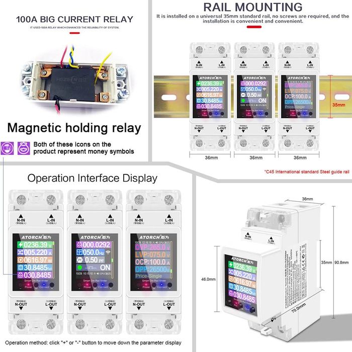 Smart Switch Tuya * AT2PW * 100A