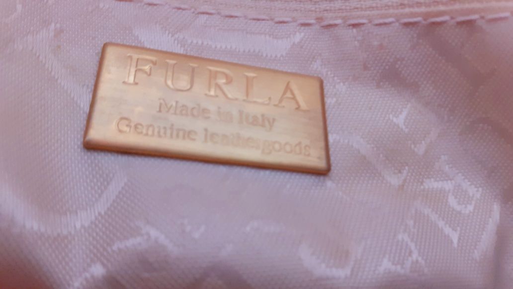 Mala beje original Furla em muito bom estado