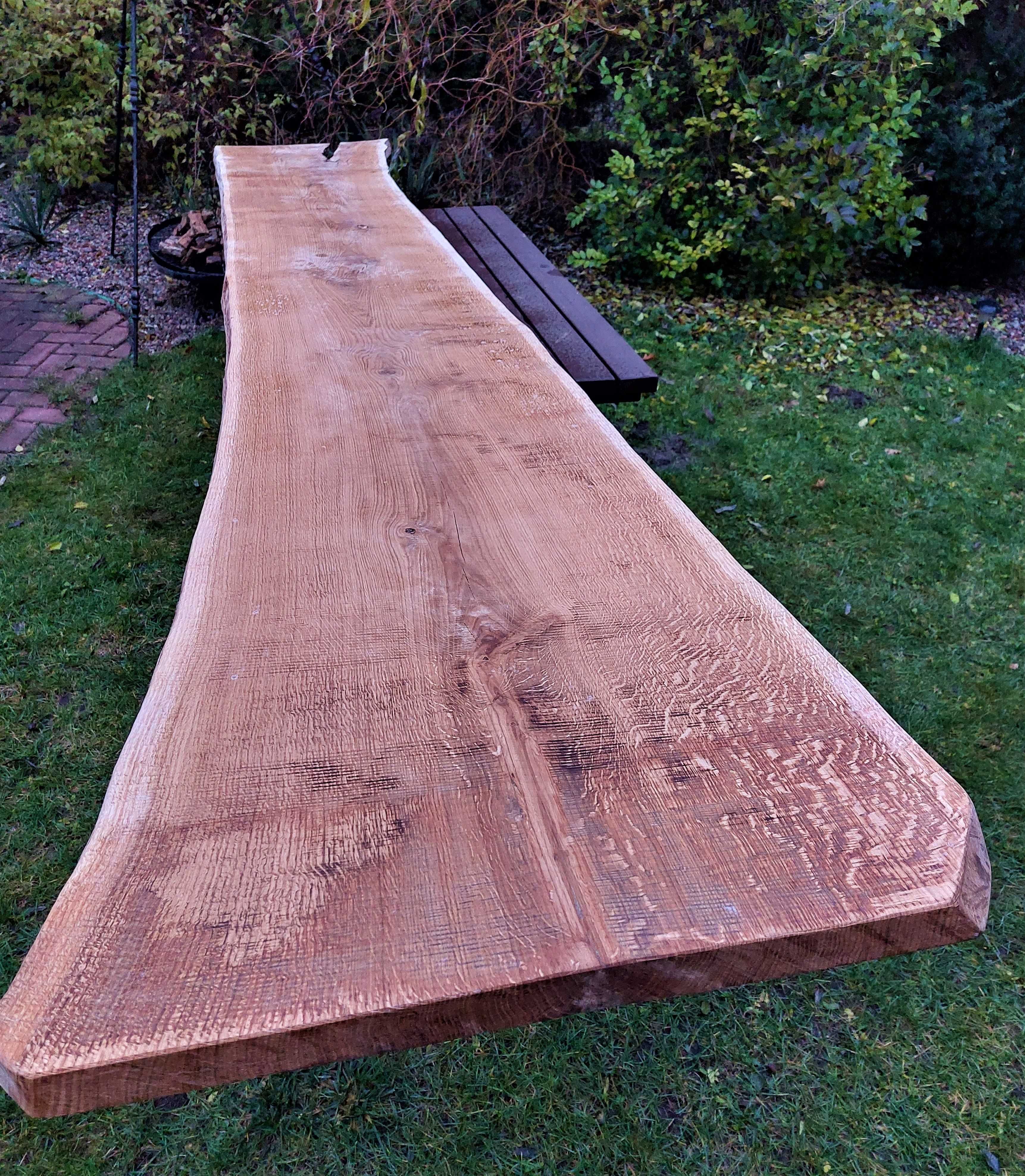 Duży 380cm Długi Blat Barowy Lada z Monolitu Stół live edge