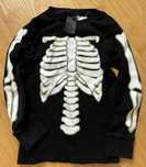 Bluzka haloween bal karnawalowy 110/116 h&m szkielet świeci w ciemnośc