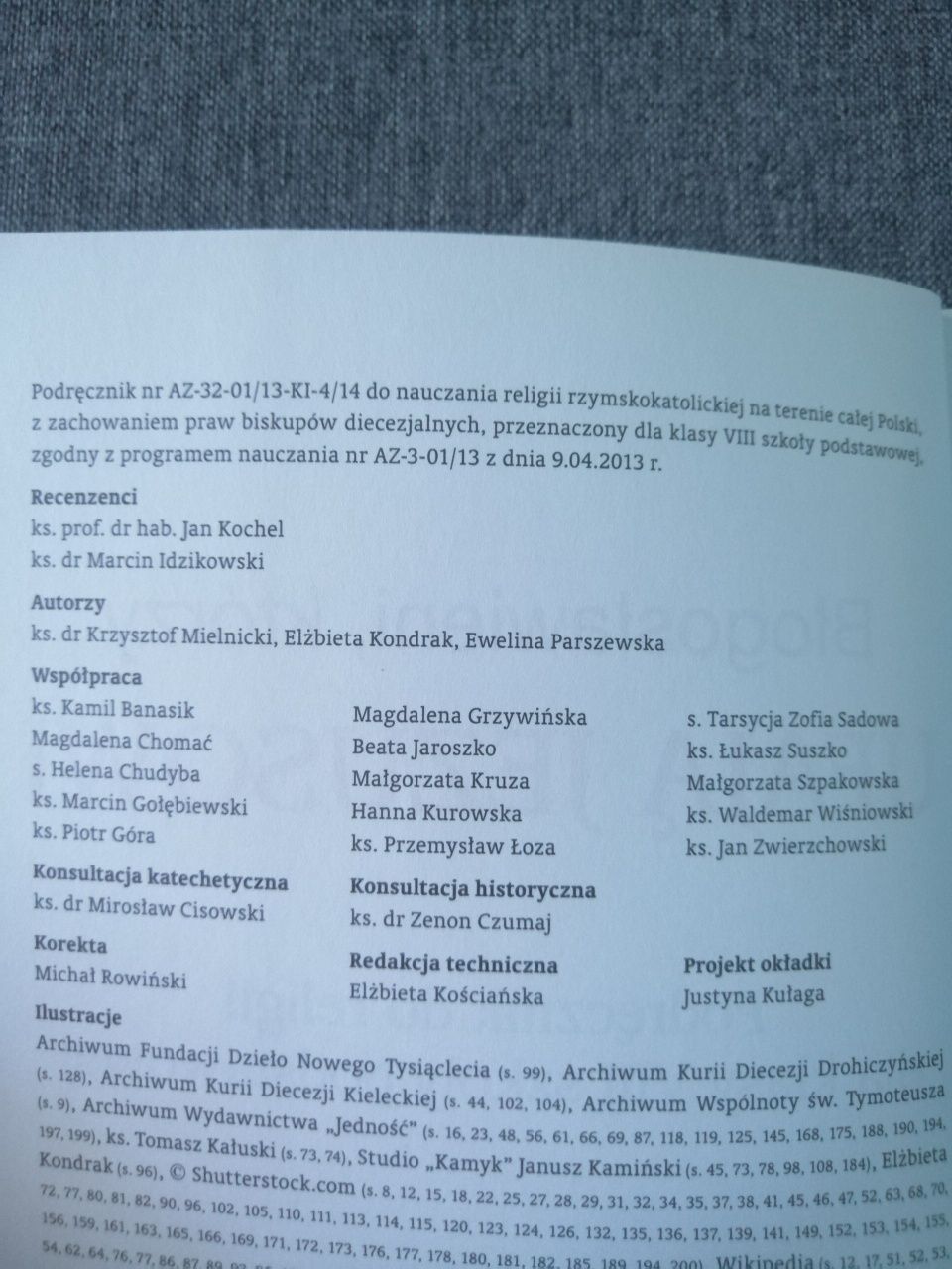 Podręcznik do Religii dla klas 8