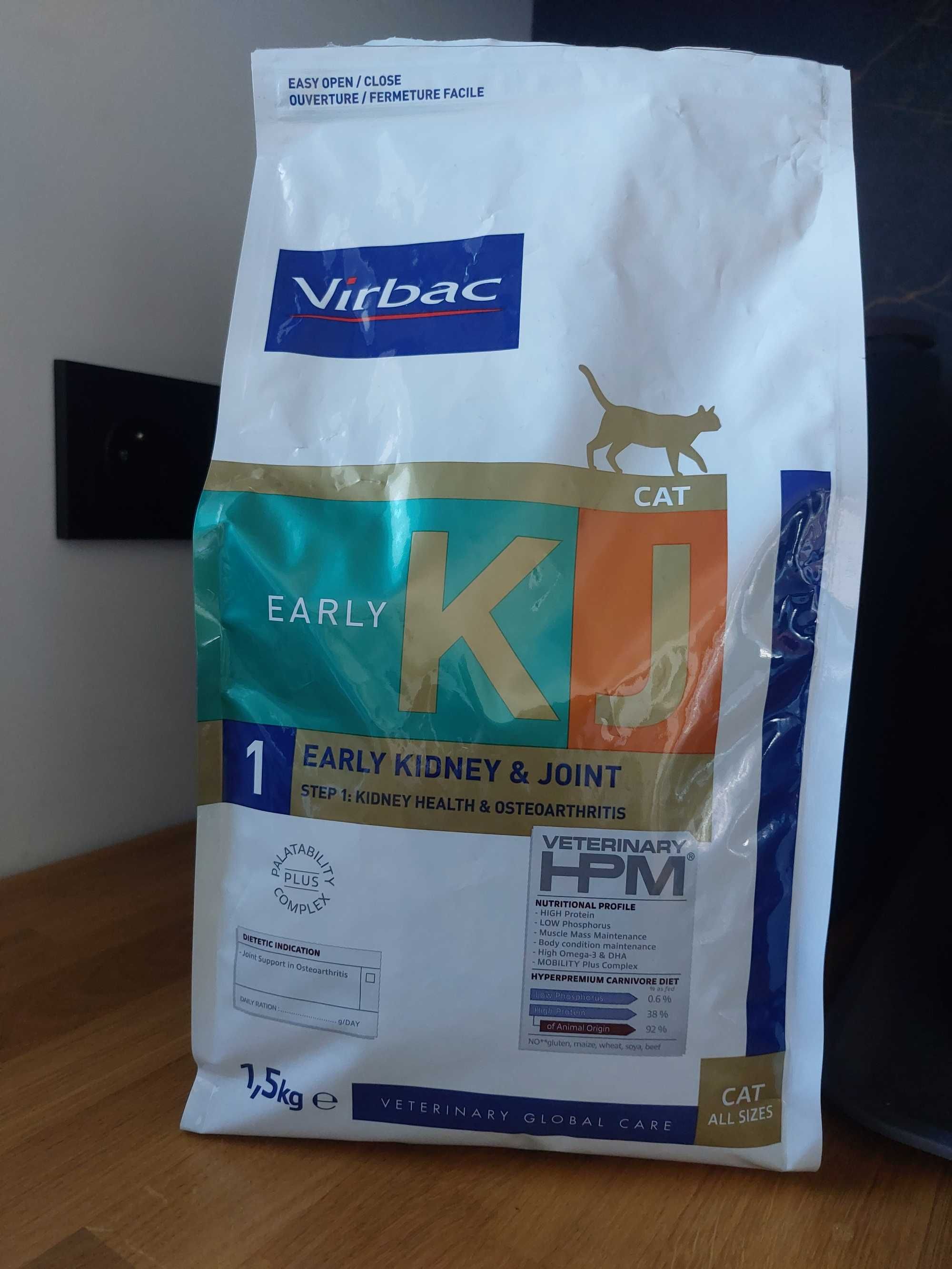 Virbac CAT EARLY KIDNEY & JOINT - karma sucha dla kota na nerki