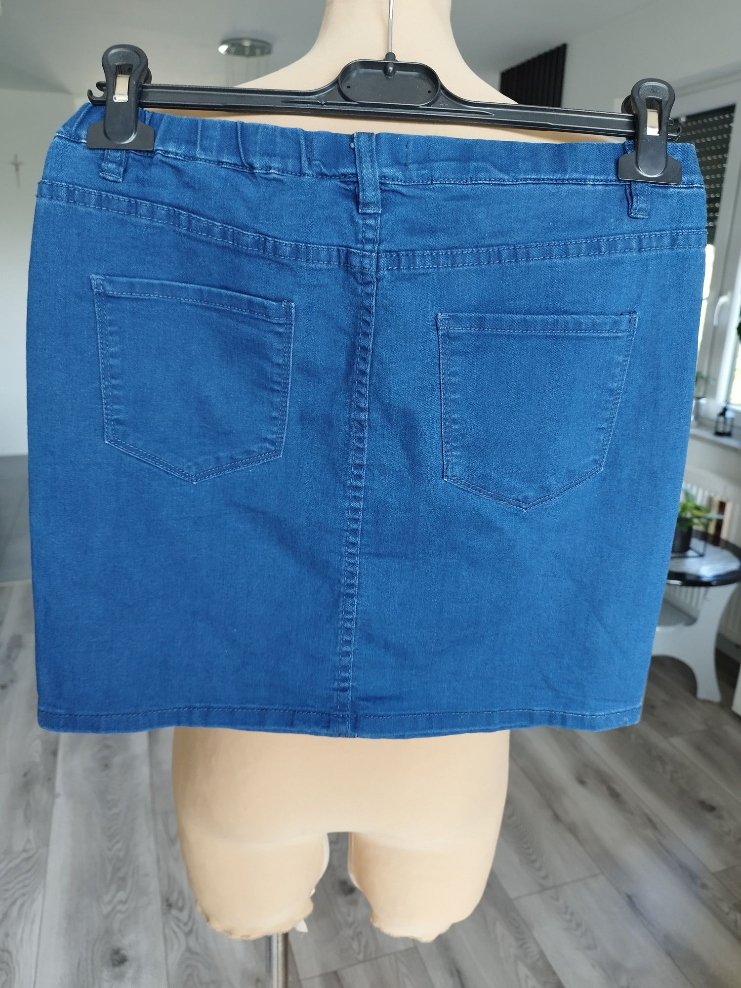 R.40 spódniczka mini jeansowa na gumce