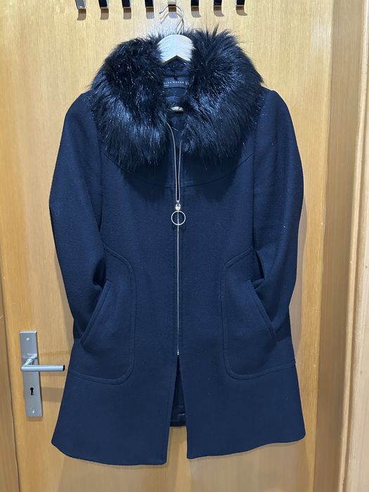 Casaco de fazenda com pelo na gola