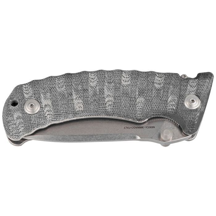 Nóż Fox Pro Hunter Black Yute Micarta, Stonewashed N690Co (FX-130 MBSW