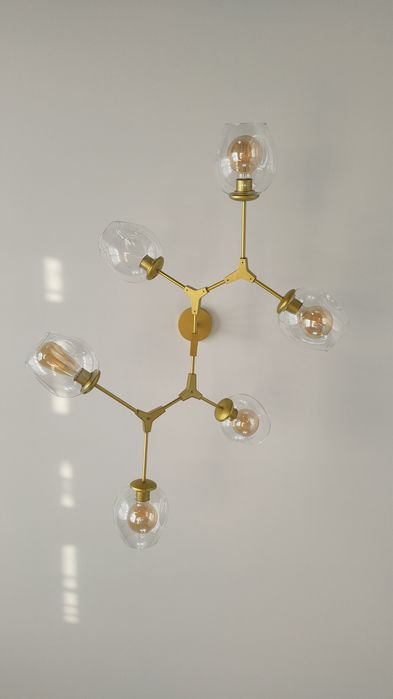 Lampa wisząca żyrandol złoty nowoczesny