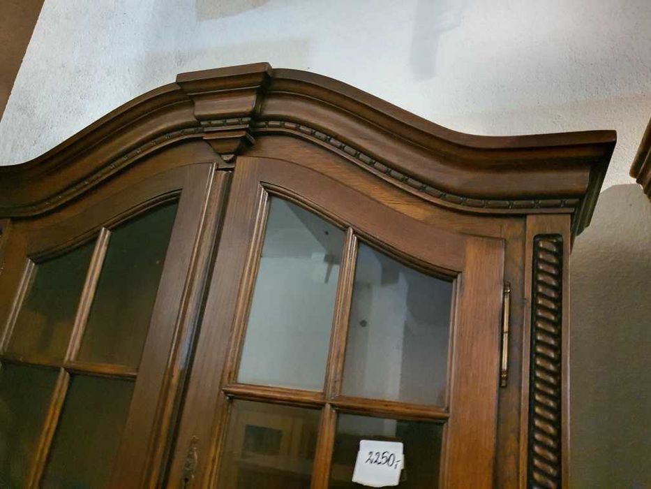Piękny sekretarzyk drewniany dębowy solidny elegancki wysoki FV DOWÓZ
