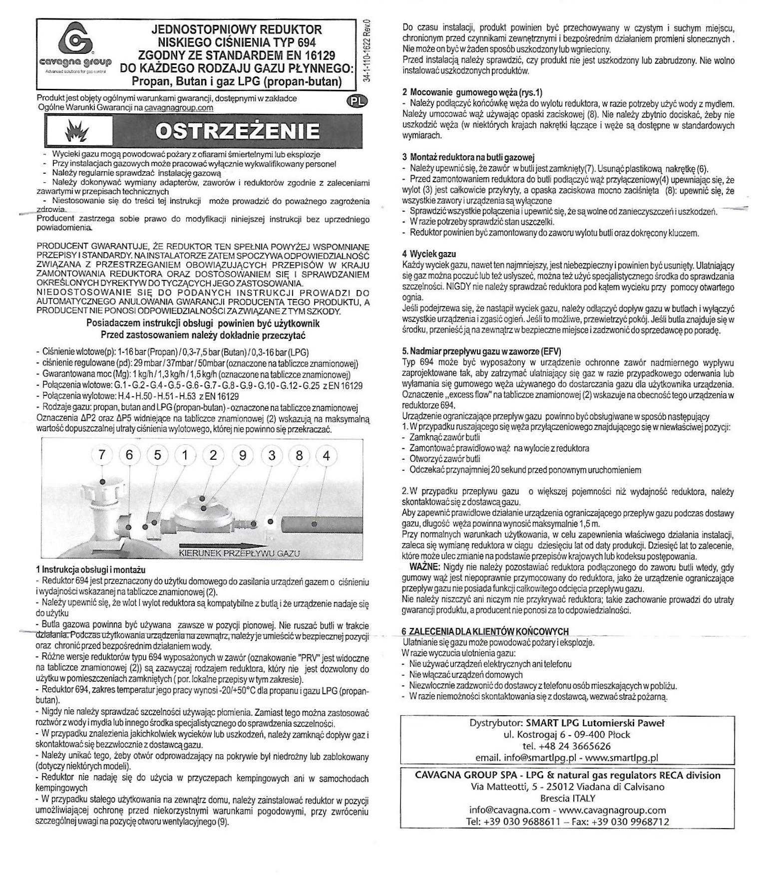 Butla gazowa 11kg + reduktor regulator zawór butle propan butan lpg