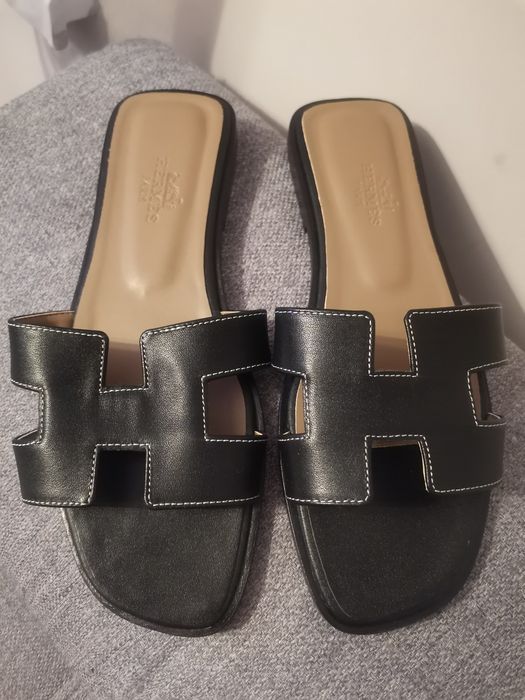 Klapki Hermes oran sandals