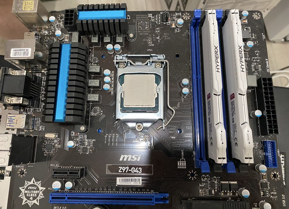 Комплект s1150, i5 4670k,Msi Z97, 8 ram