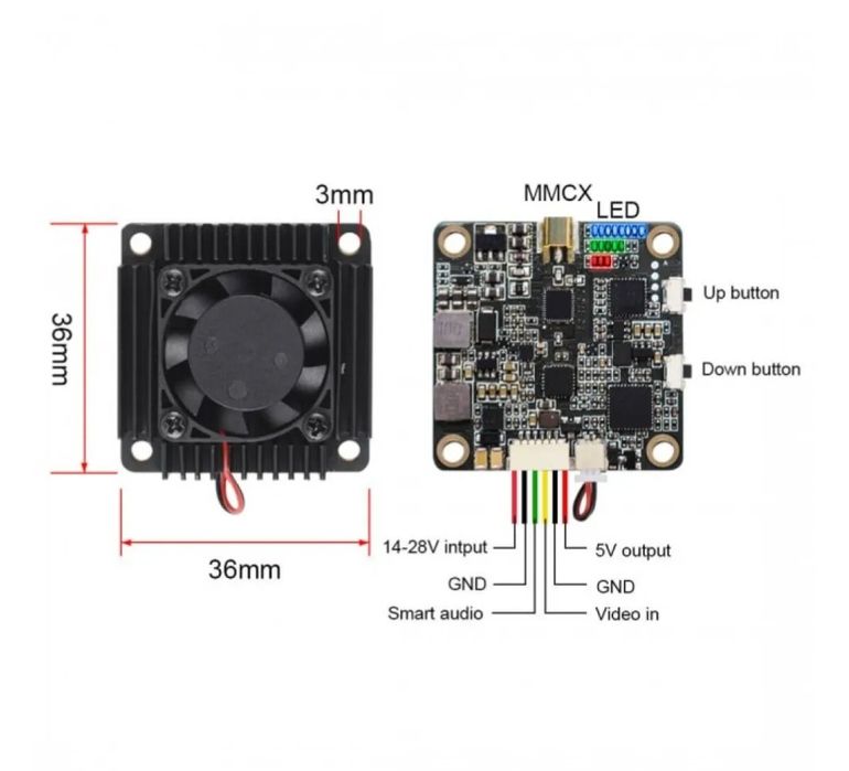Відеопередавач (VTX) AKK Ultra Long Range All Channels Version 3W 5.8G