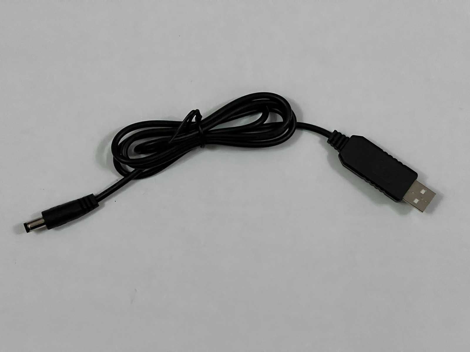 Кабель  USB/DC 5.5 x 2.1мм c перетворювачем 5v - 12v для роутерів