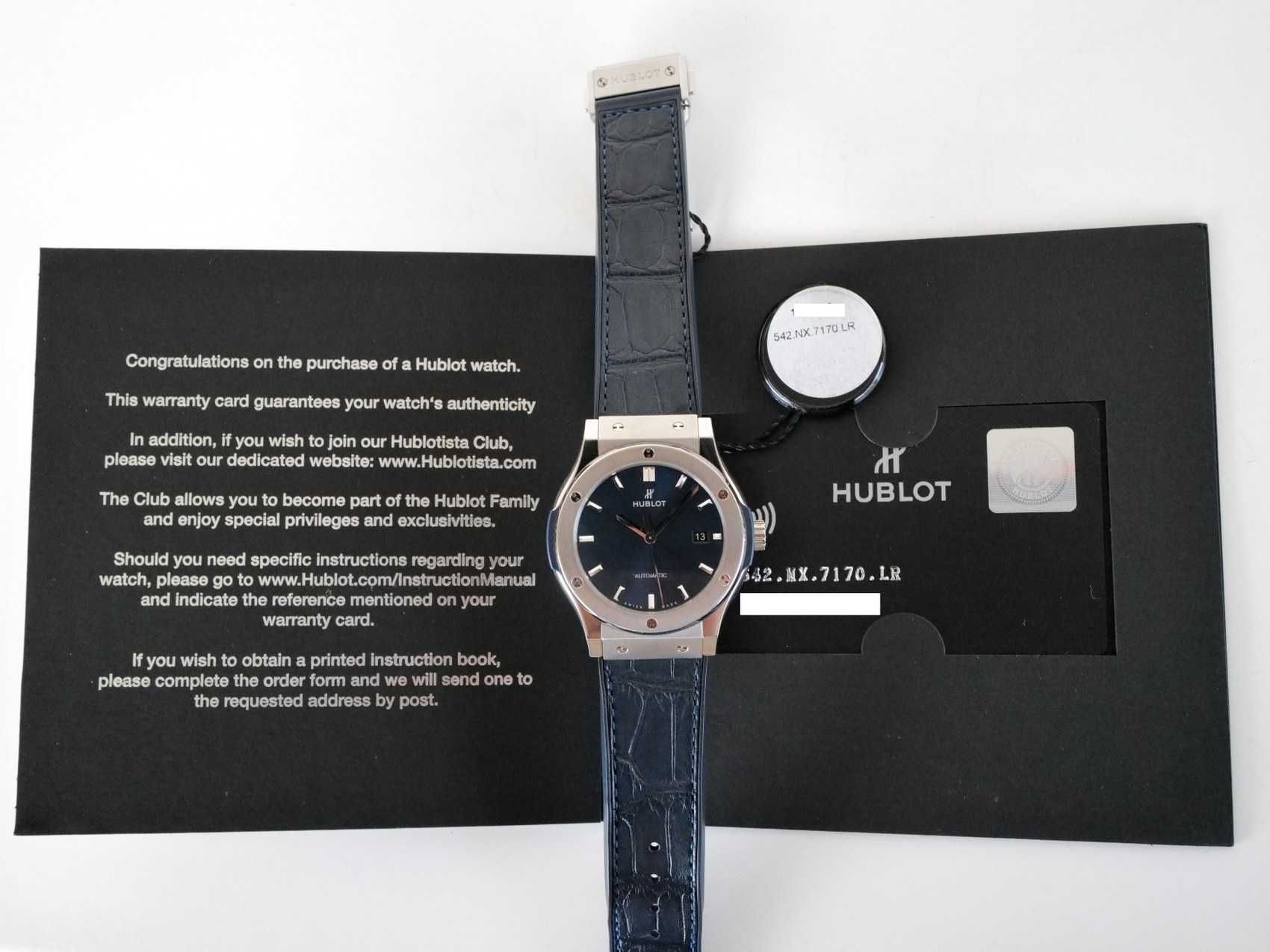 Hublot Classic Fusion Automatic Titanium Blue Dial 42mm