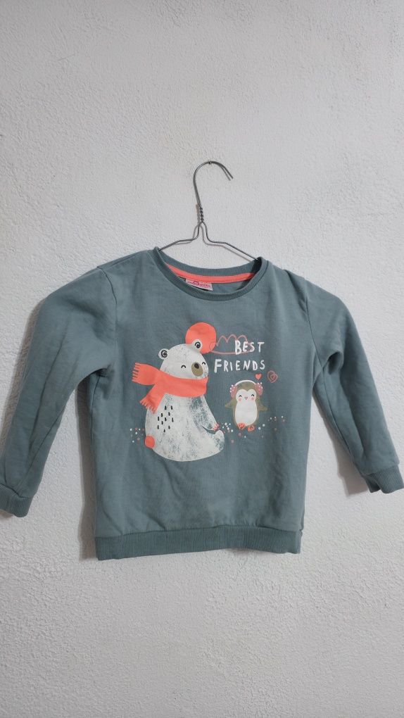 Zestaw bluz dla dziewczynki bluza niemowlęca ocieplana na jesień zimę