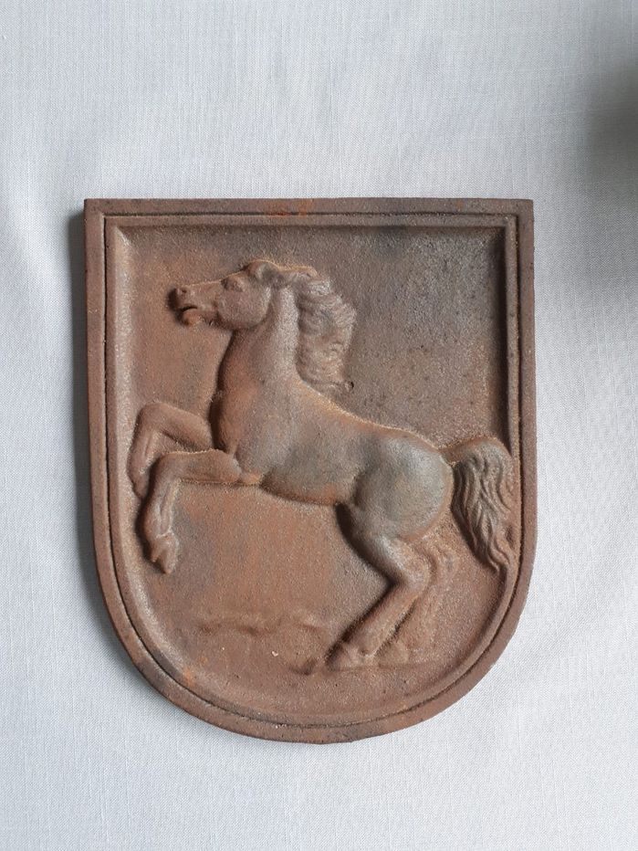 Antyk obraz żeliwo płaskorzeźba oryginalna relief