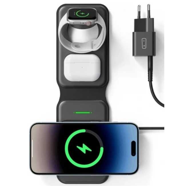 INIU 3 w 1 Ładowarka, 15W Magnetyczna Stacja dla iPhone