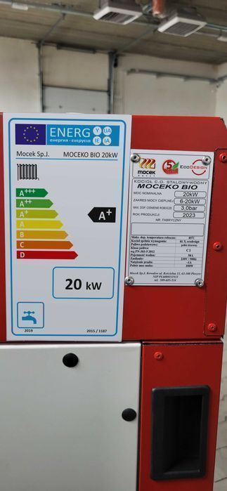 Kocioł na pellet, Moceko 20kW, piec na dotacje czyste powietrze