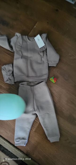 Теплий новий дитячий костюм на байці 74р