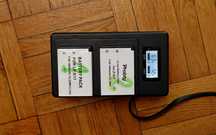 Ładowarka plus 4 baterie Canon LP-E17.  Do D77; M5; R50; R100; RP.itd.