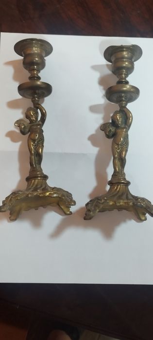 Пара латунные подсвечники