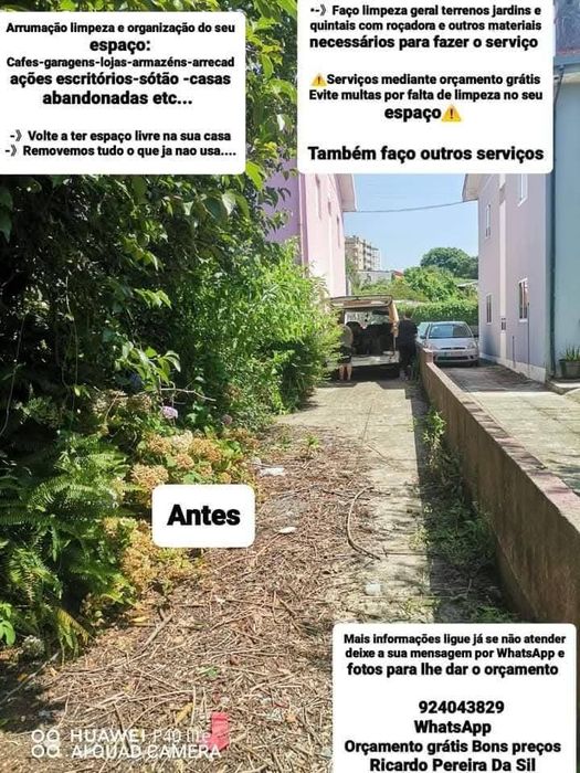 Faço Limpeza geral Podas Terrenos e Quintais Rocadora tb outros serviç