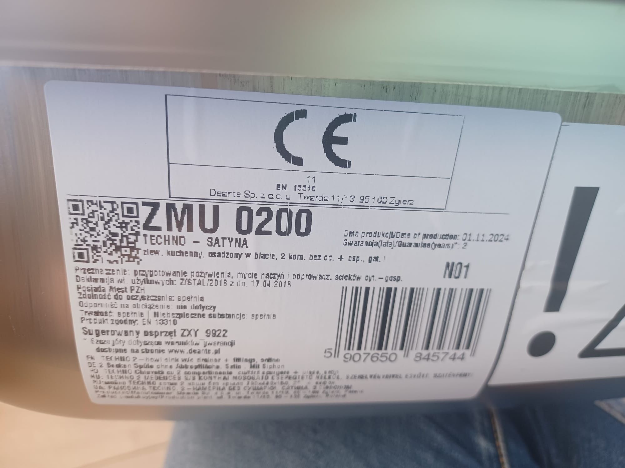 Dwukomorowy zlewozmywak Deante z syfonem