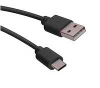 7 x Kabel USB-USB C czarny 1m przewód do ładowania