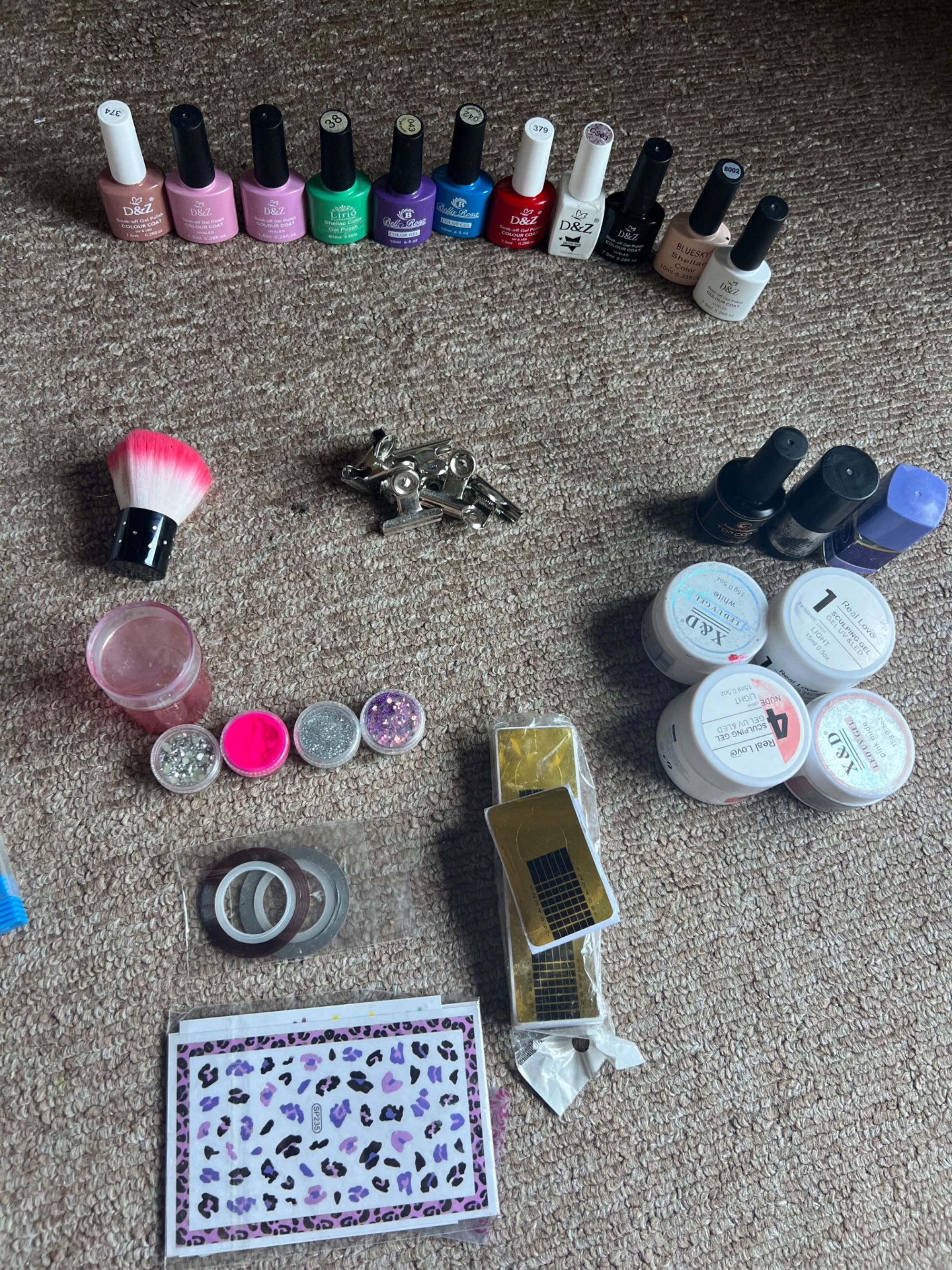 Kit aplicação de unhas em gel