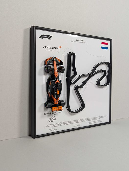 АРТ Рамка з Bburago McLaren F1 1:43 № 81 Oscar Piastri і 3D Dutch GP