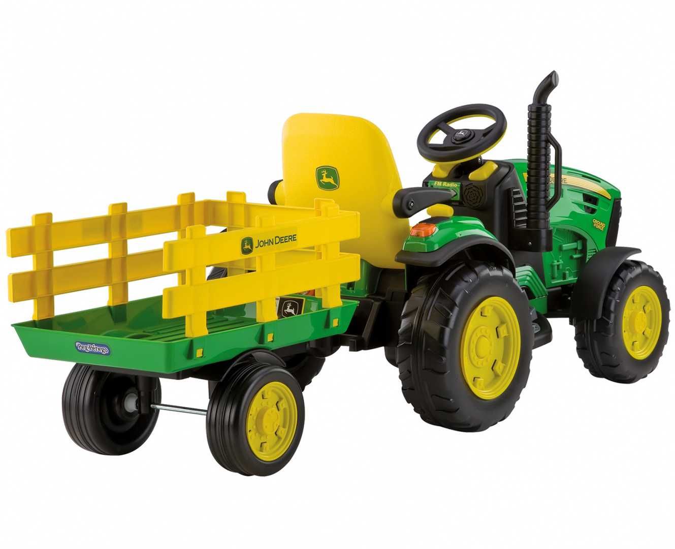 Traktorek JOHN DEERE z przyczepką na akumulator + PILOT Peg Perego