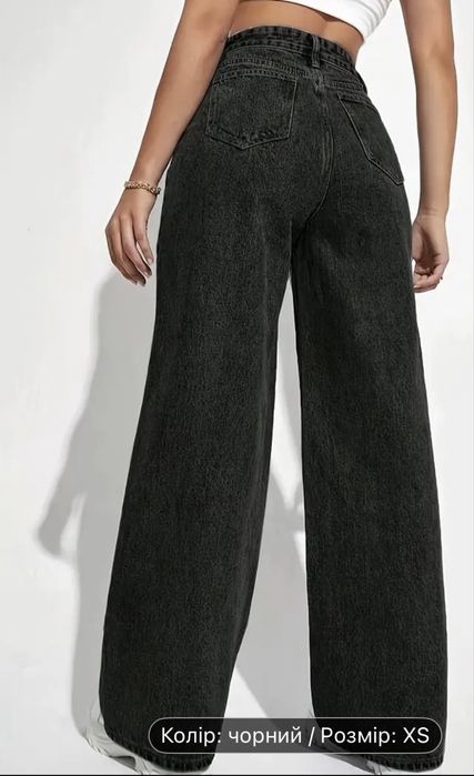 Джинси чорні прямі