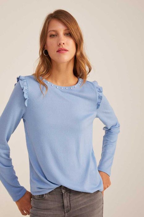 T-shirt Pérolas | SPRINGFIELD | M | NOVO