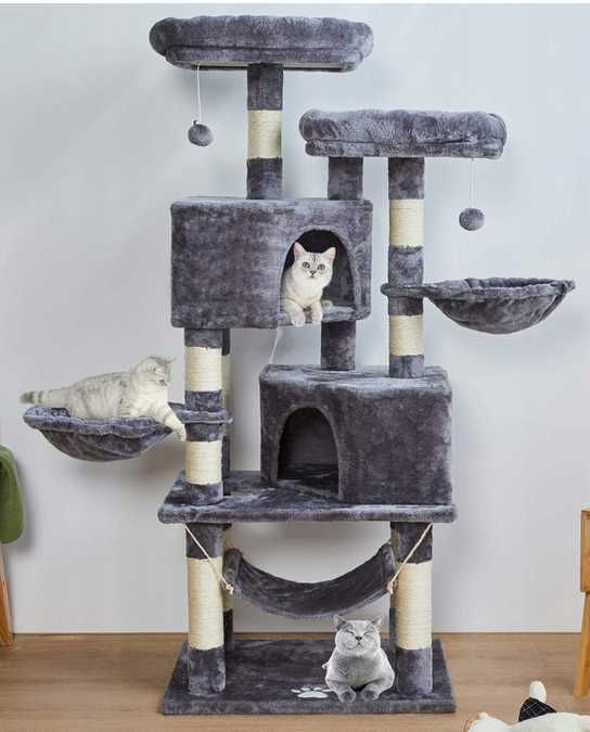 12w1 Drapak dla kota kotów rozbudowany stabilny 2 domki