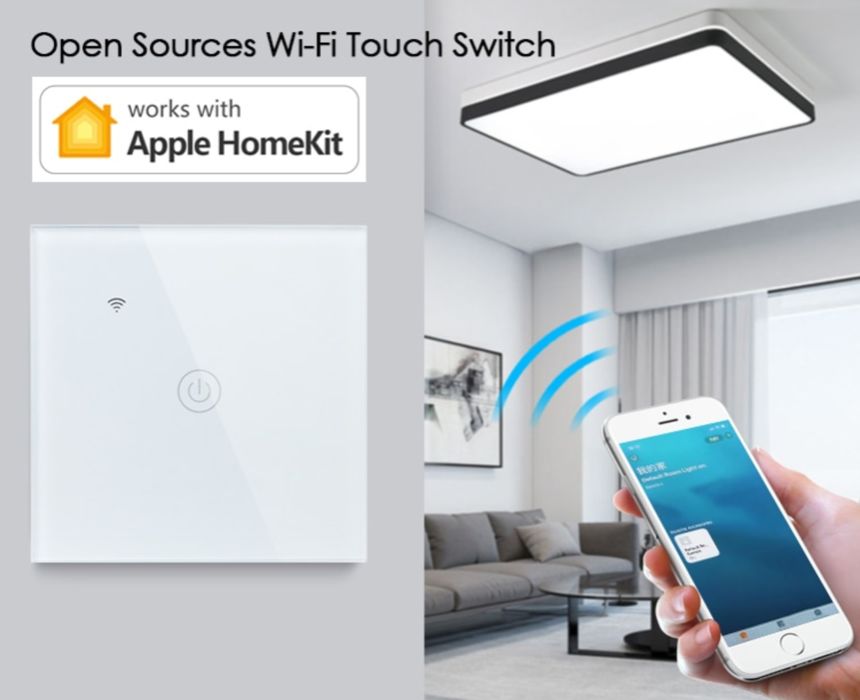 Interruptor Duplo WIFI HOMEKIT IOS Touch