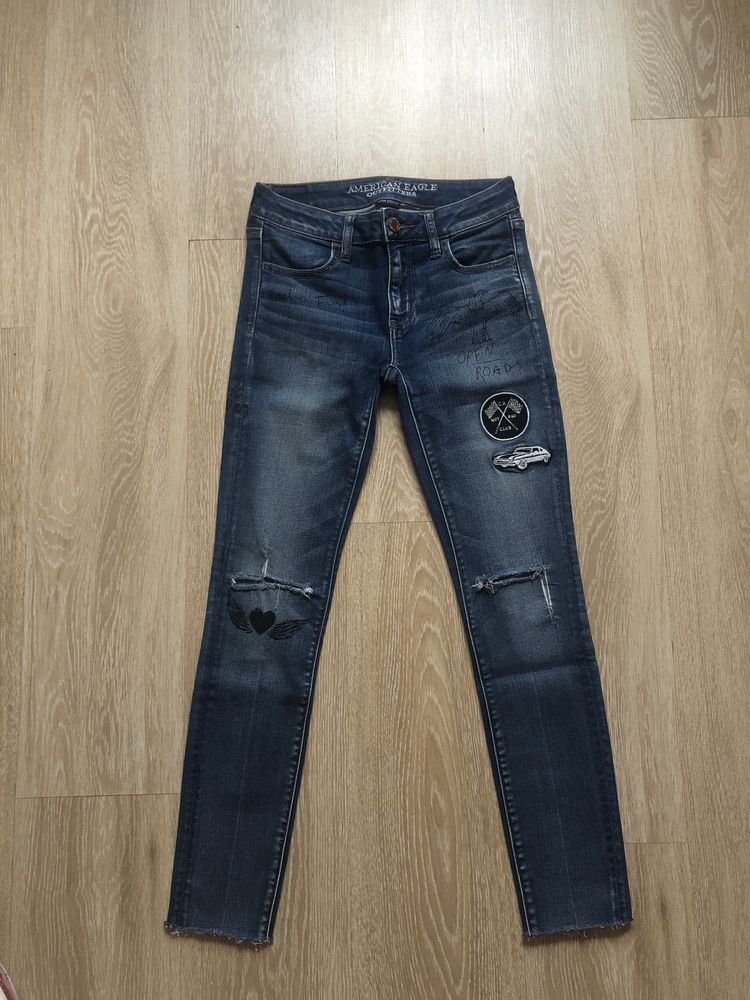 Джинсы  Levi's W 26 оригинал, джинсы American Eagle W 26