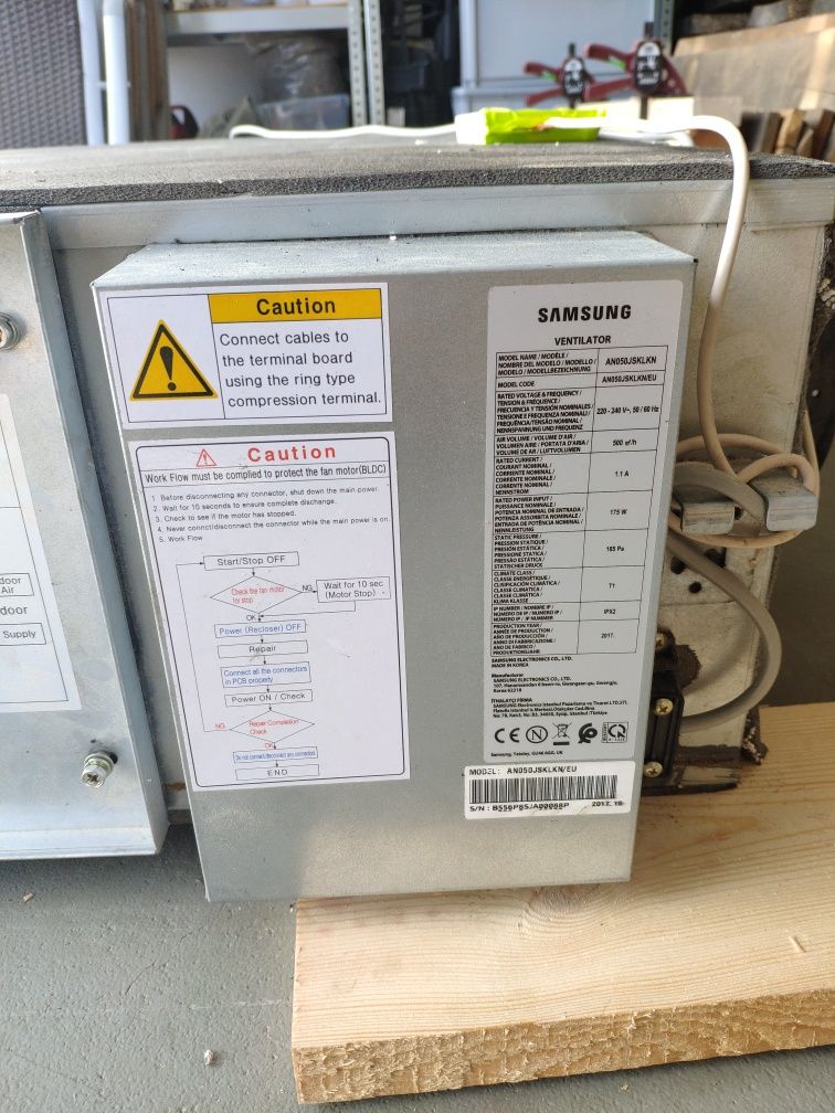 Rekuperator Samsung AN050JSKLKN, 500m3, sprawny