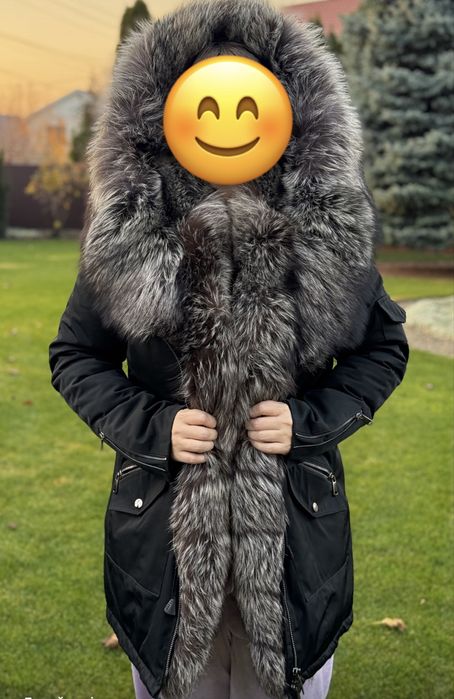 Парка wildwood з натуральним хутром  чорнобурки
