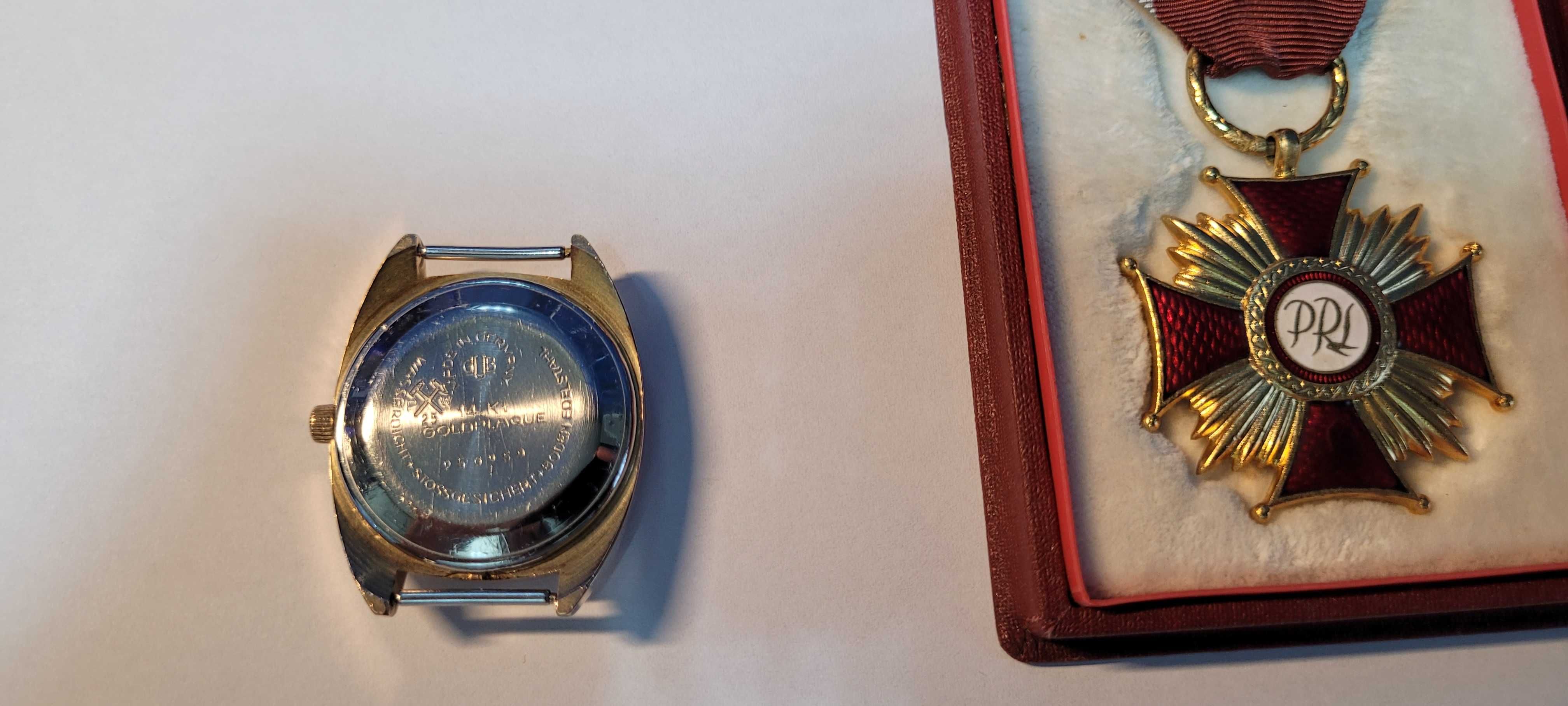 Glashutte Spezimatic BISON 14K AUTOMAT, + krzyż zasługi i legitymacja.