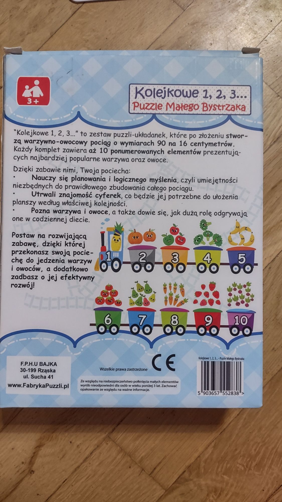 Bajka Kolejkowe 1,2,3-puzzle 3+