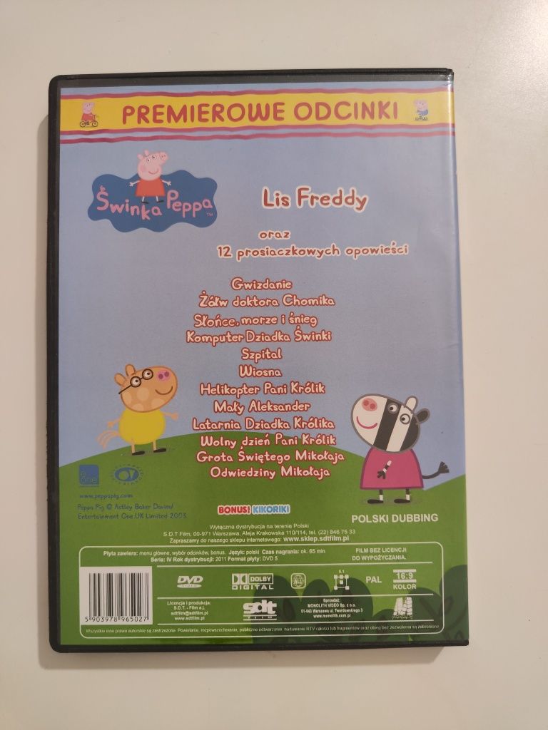 Świnka Peppa Lis Freddy - płyta DVD