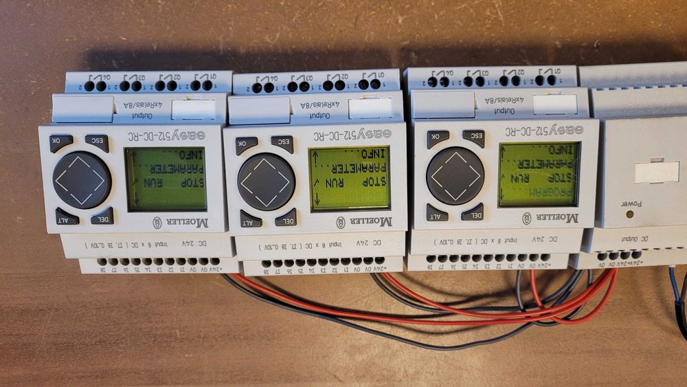 3x Moeller Easy 512-DC-RC + zasilacz 400-POW sterownik programowany