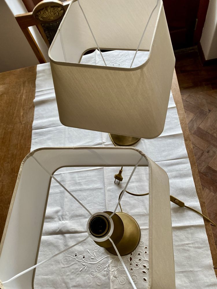 Candeeiros de mesa latão