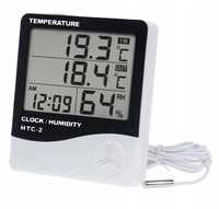 stacja pogody czujnik zewnętrzny termometr higrometr zegar na baterie