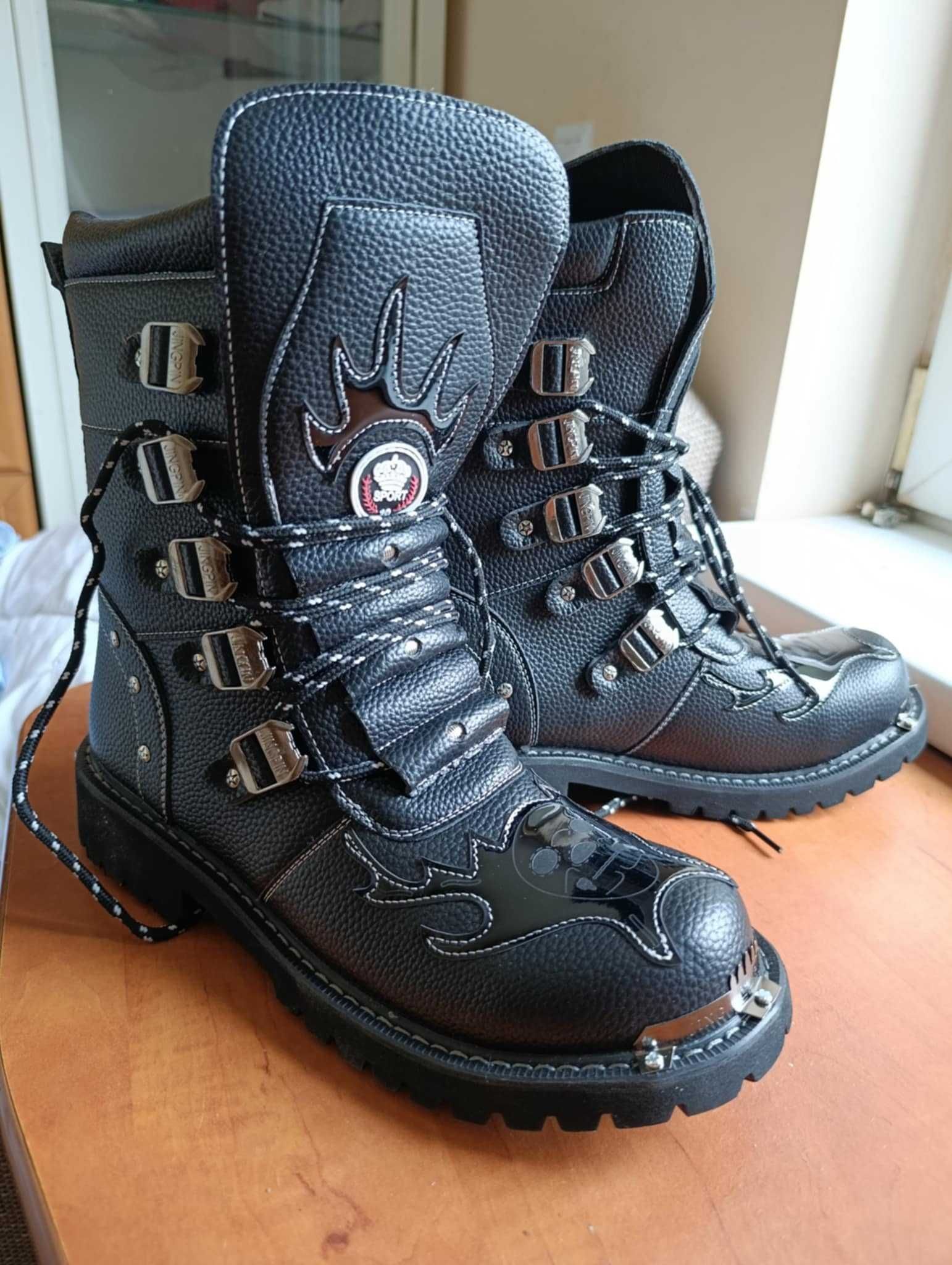 Buty stylowe motocyklowe wkładka 27 cm