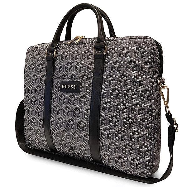 Torba Guess GCube Stripes na laptopa 16" - czarna