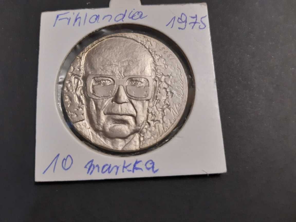 moneta srebrna Finlandii z 1975r