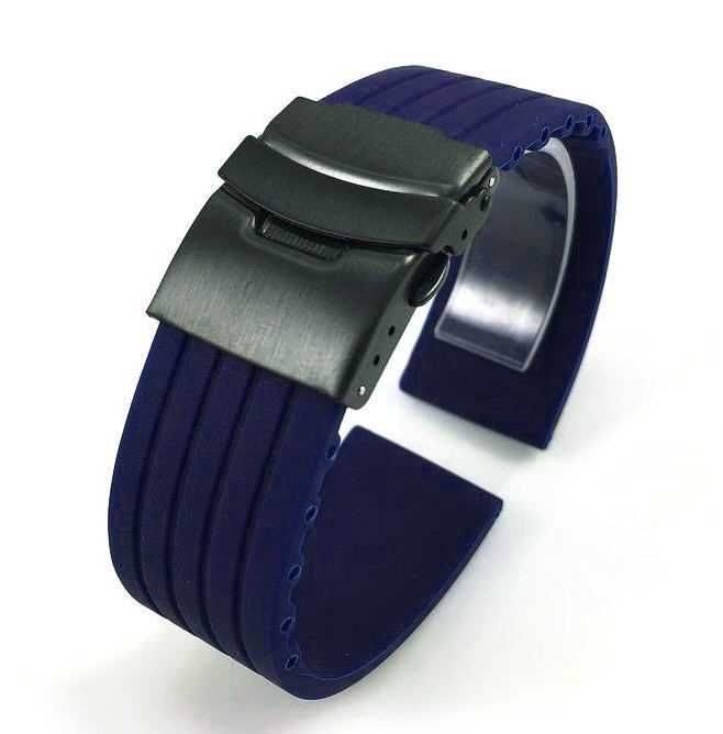 Pasek do zegarka silikon typ Diver 18, 20, 22, 24mm czarny