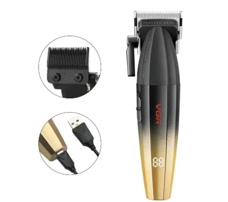 Машинка для стрижки VGR Professional Turbo Black&Gold (V-003-GO)