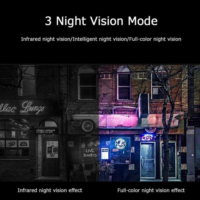 1080P HD WIFI Kamera zewnętrzna kopułkowa bezprzewodowa 4-krotny zoom