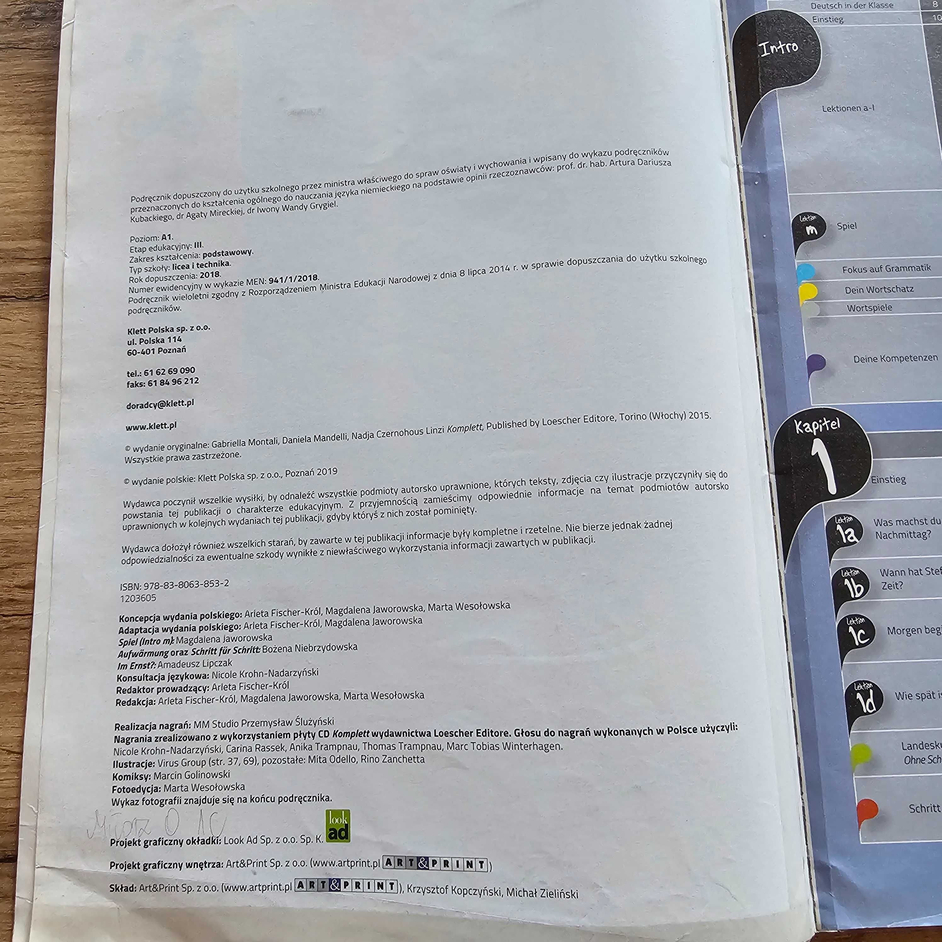 Komplett plus 1 język niemiecki podręcznik